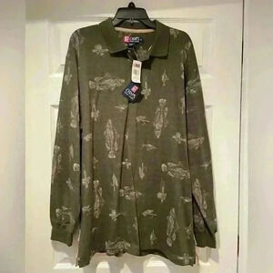 Chaps Ralph Lauren men’s long sleeve fishing shirt size XL